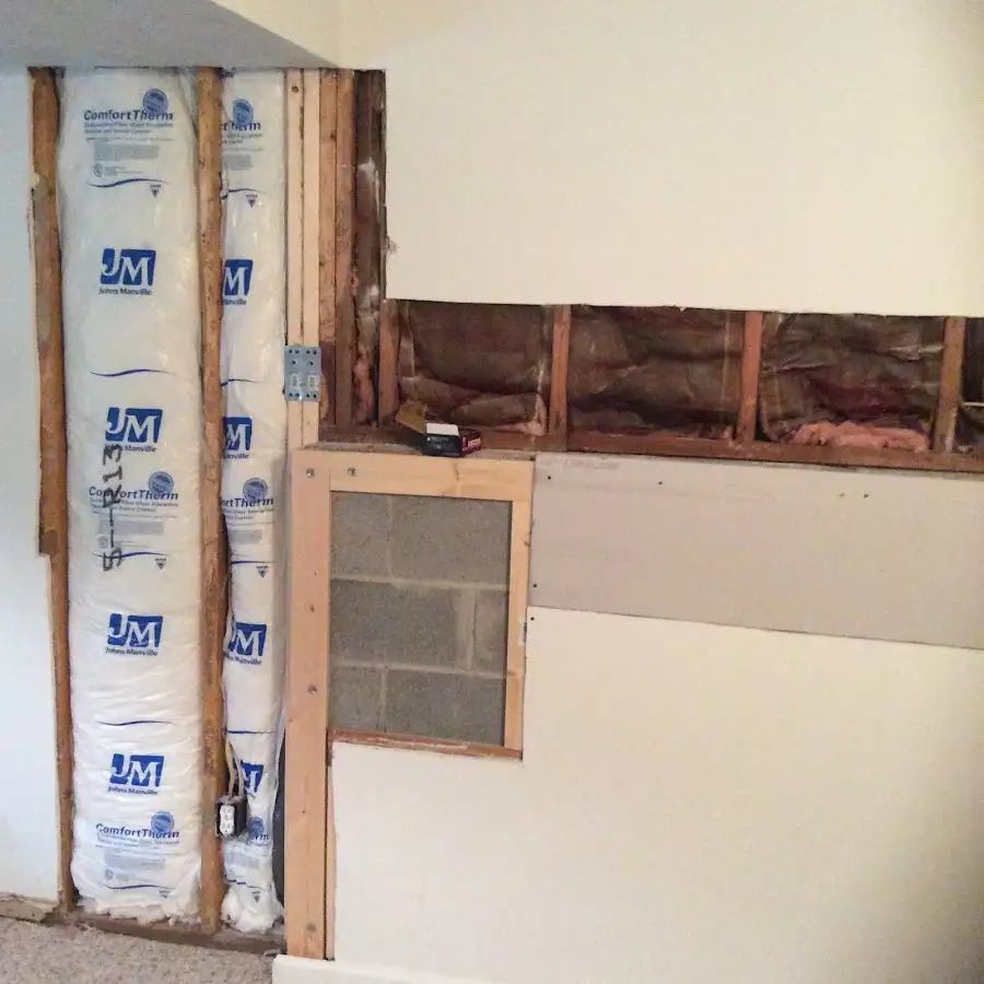 Wall insulation replacement during Odor Removal & Deodorization in Key Biscayne